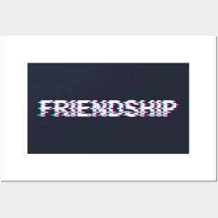 Friendship Glitch Effect Posters and Art